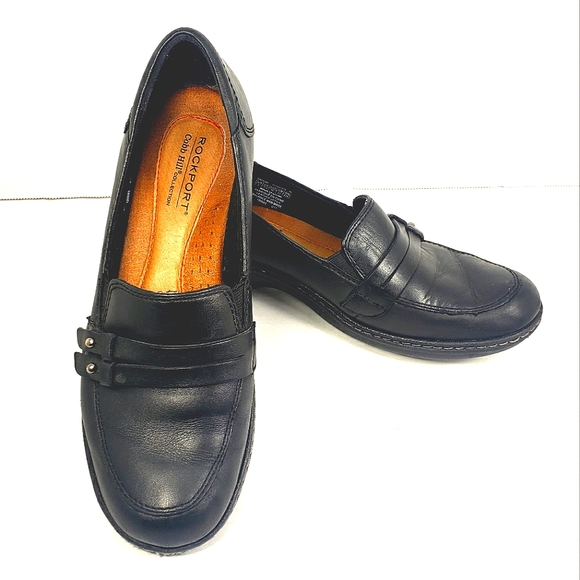Rockport Cobb Hill by New Balance Black Leather Slip on Loafer Woman's size 6 M - Picture 5 of 10